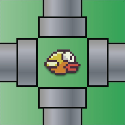 Flappy Smash game app artwork with colorful characters.