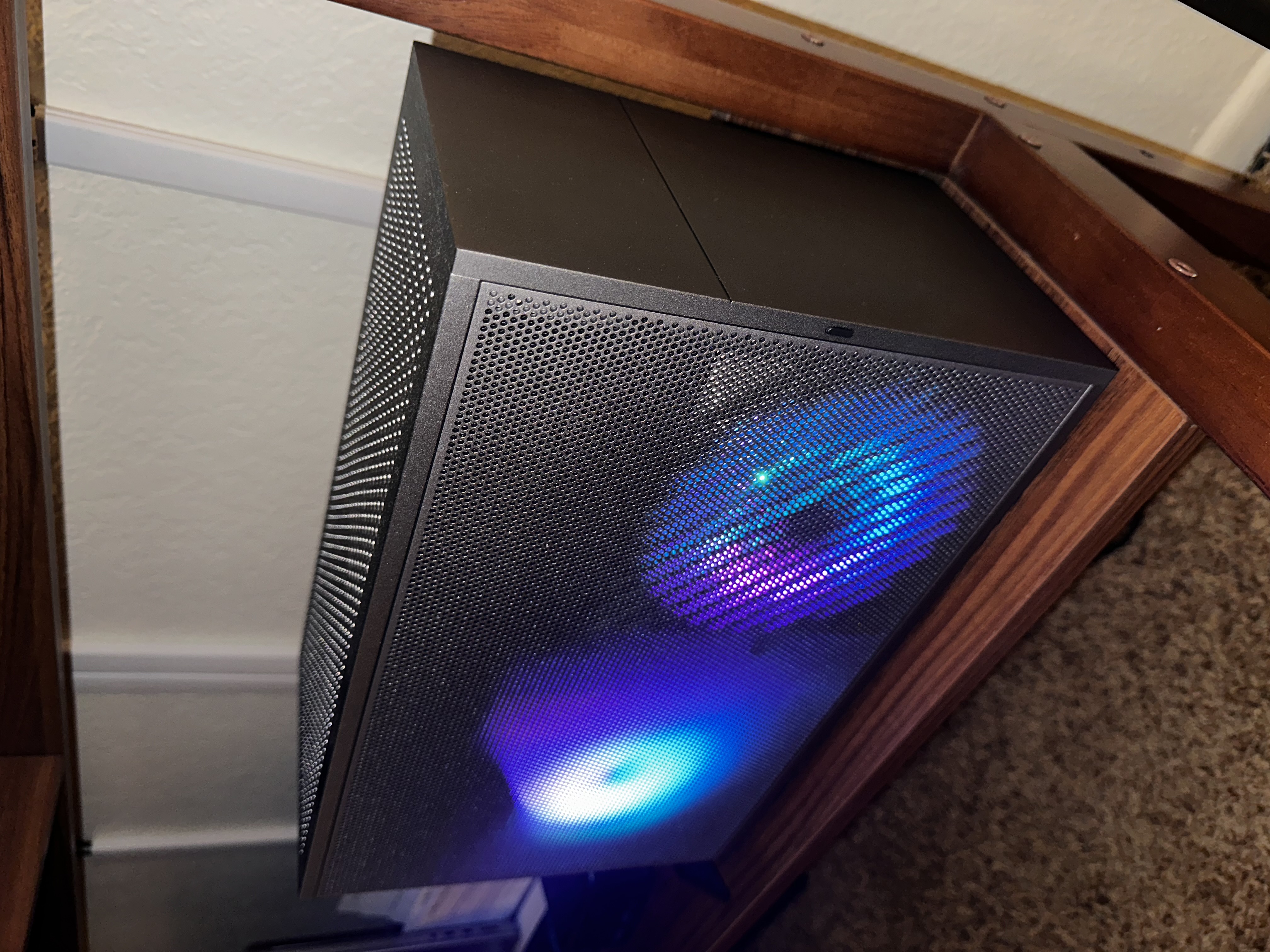 Custom PC build with high-performance components and clean aesthetics.