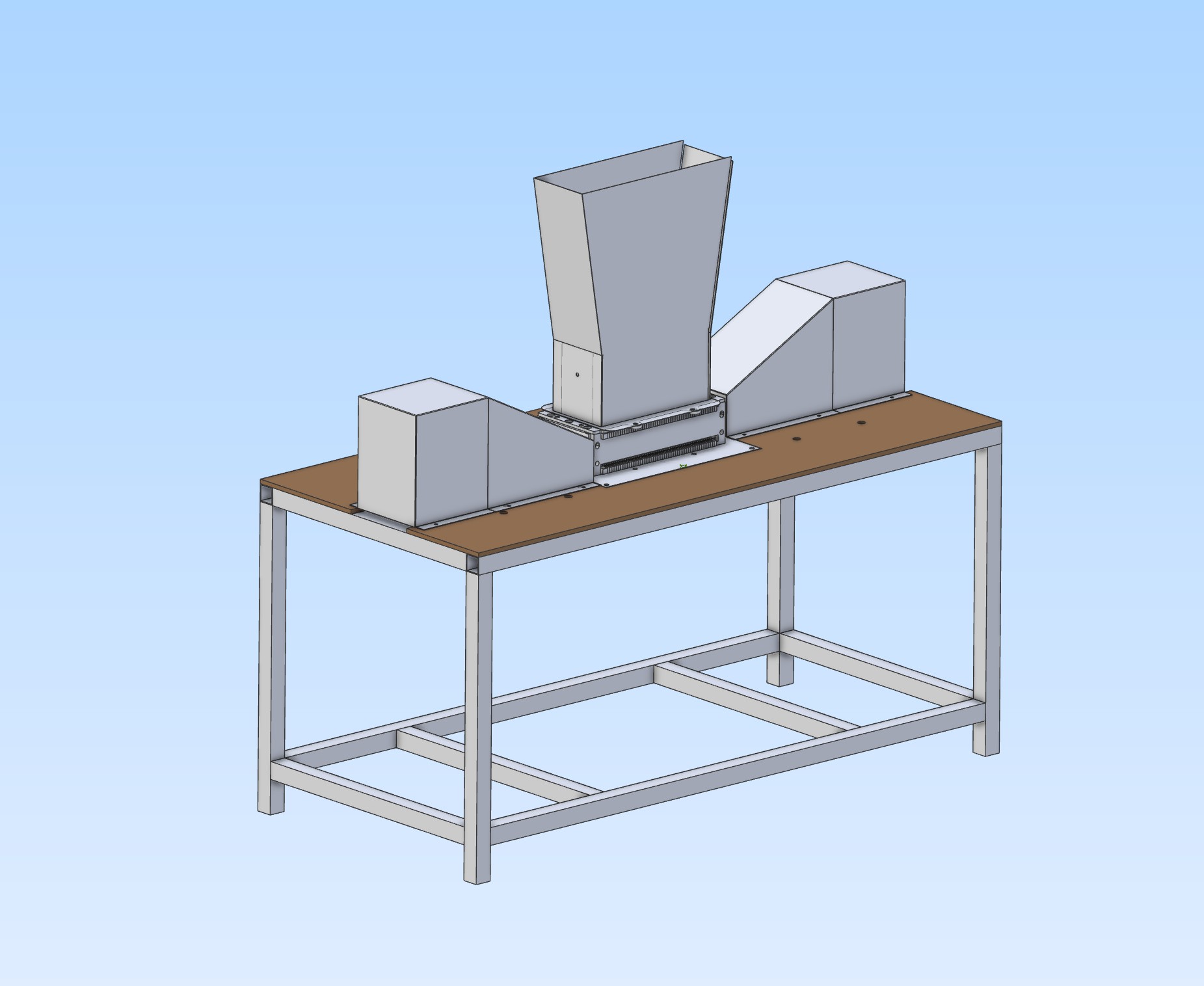 12V shredder hardware assembly with compact cartridge design.